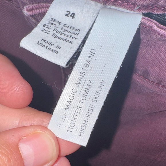 Lane Bryant High Rise Skinny Maroon Jeans Size 24 - Picture 5 of 5